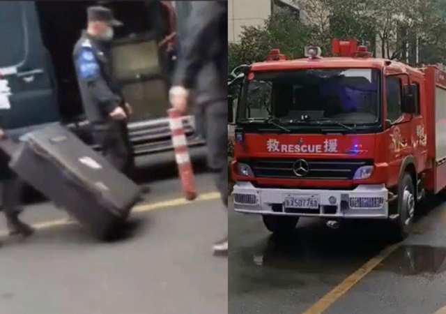 杭州一醫(yī)院疑似爆炸物爆燃4人受傷2.jpg